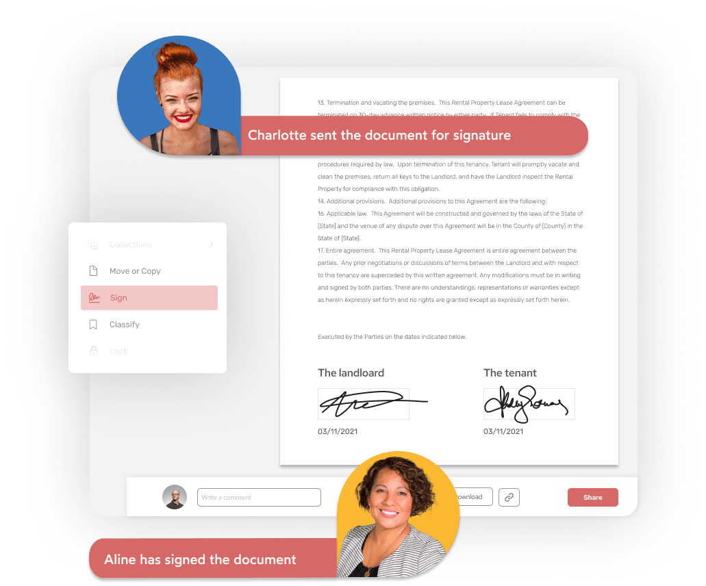 Electronic signature solution for businesses